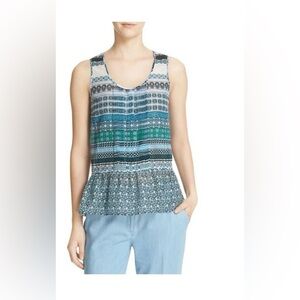 Diane Von Furstenberg Kenna Silk‎ Blend Blouse Women’s Size P Small